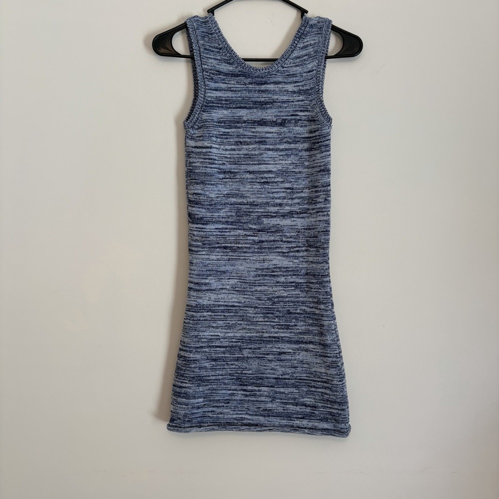 NWT MADHAPPY‎ Small Summer Collection Melange Dress in Blue Scoop Back Tank Boho